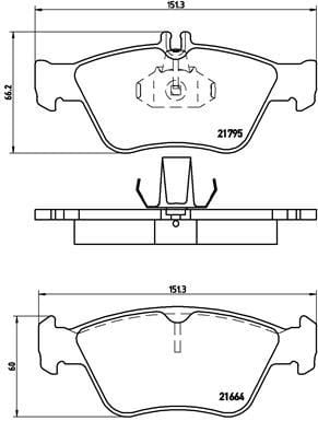 Mercedes W202 C208 W210 C140 R170 Ön Fren Balatası BREMBO