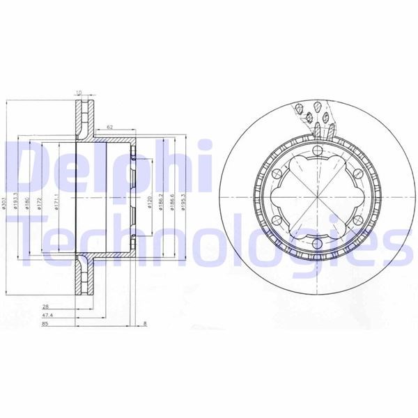Mercedes Sprinter B906 Arka Fren Diski DELPHI