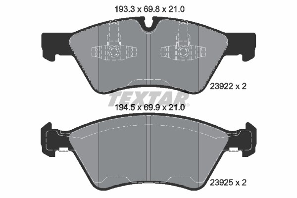 Mercedes W211 S211 W164 W251 Ön Fren Balatası TEXTAR