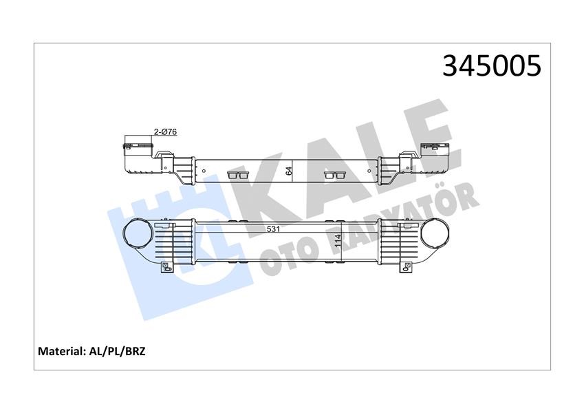 Mercedes S-Class W220 Turbosarj Radyatörü KALE-RADYATOR