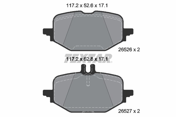 Mercedes W206 S206 C236 A236 W214 S214 C236 A236 Arka Fren Balatası TEXTAR