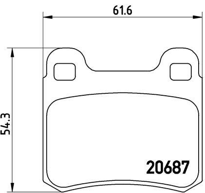 Mercedes W201 Arka Fren Balatası BREMBO