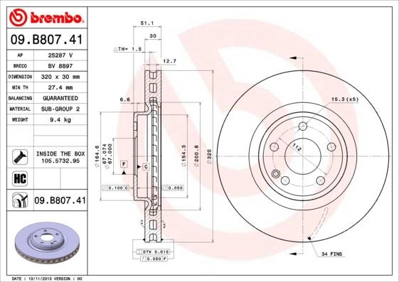 Mercedes W176 W246 C117 X117 X156 Ön Fren Diski BREMBO