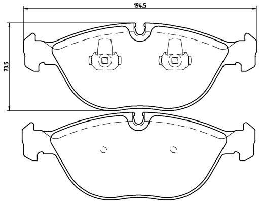 Mercedes W202 W210 W211 W220 R170 BMW E38 E52 Ön Fren Balatası BREMBO