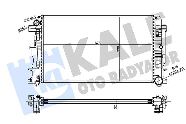Mercedes Sprinter Motor Su Radyatörü KALE-RADYATOR