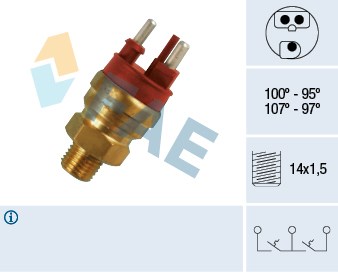 Mercedes W124 W201 W210 W163 W140 Radyatör Fan Hararet Müşürü 100 C - 95 C FAE