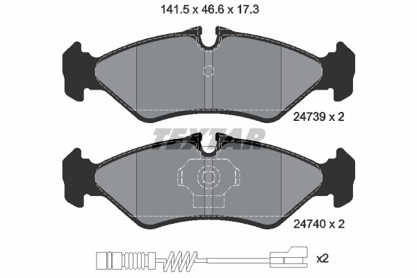 Mercedes Sprinter B901>B904 VW LT 28-35-46 Kulaklı Küçük Tip Arka Fren Balatası TEXTAR