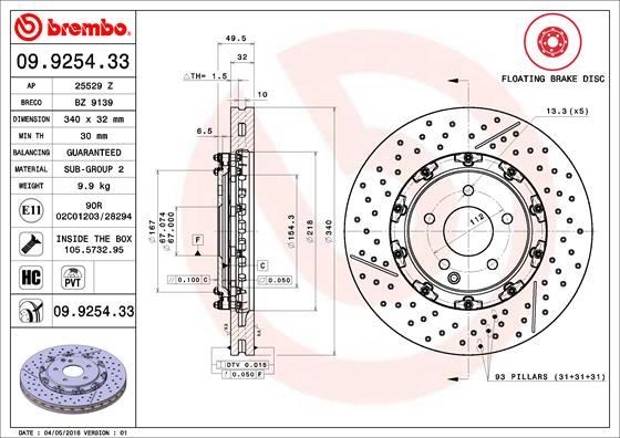 Mercedes-Benz Ön Fren Diski Floating BREMBO