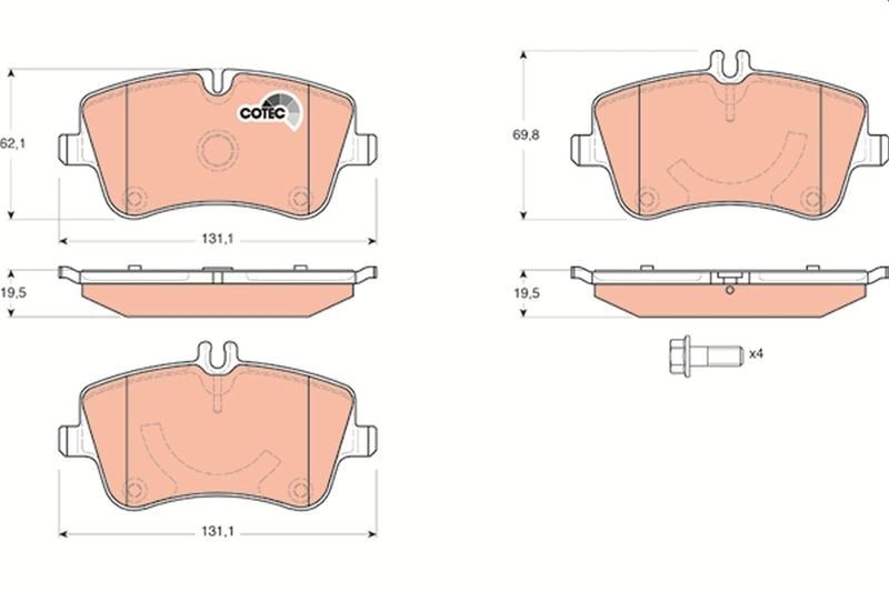 Mercedes-Benz CLK Arka Disk Balata TRW