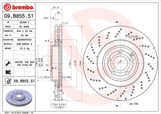 Mercedes CLS-Class C218 X218 Ön Fren Diski BREMBO