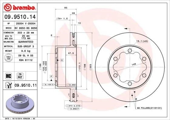 Mercedes Sprinter B906 Arka Fren Diski Çift Teker BREMBO
