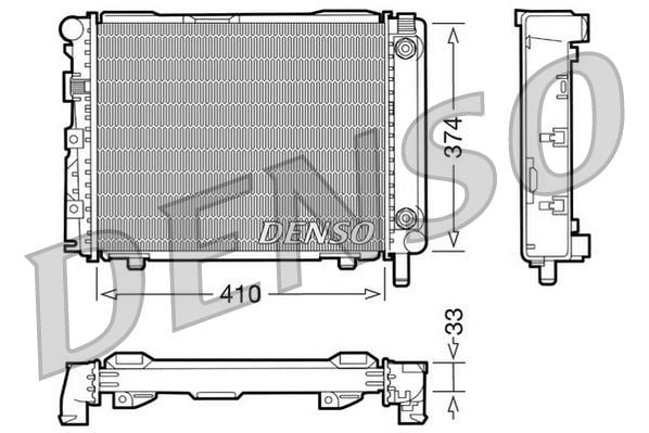 Mercedes W201 W124 S124 C124 Motor Su Radyatörü Klimasız / Otomatik Şanzıman DENSO