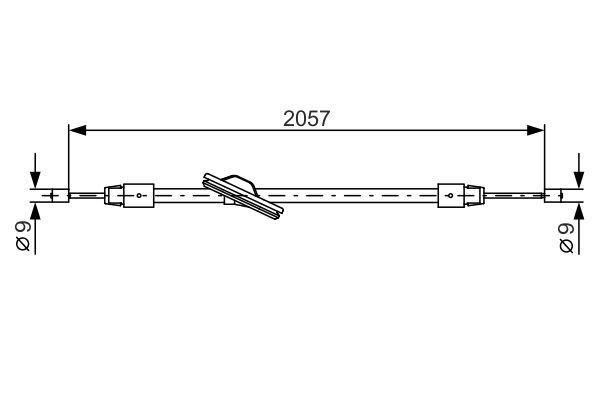 Mercedes W204 S204 C204 C207 Fren Halatı Ön BOSCH