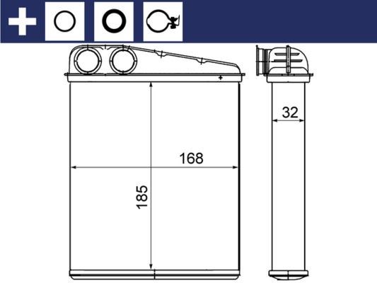 Mercedes W169 W245 Mini R55 R56 R60 Kalorifer Radyatörü MAHLE