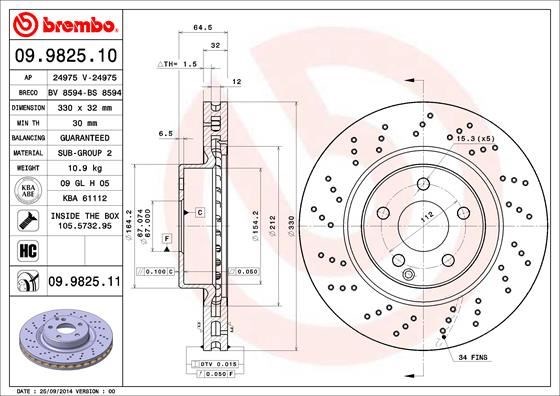 Mercedes W211 Ön Fren Diski BREMBO