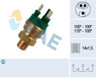 Mercedes W201 W124 W126 W460 W461 W463 Radyatör Fan Hararet Müşürü 105 C - 100 C FAE