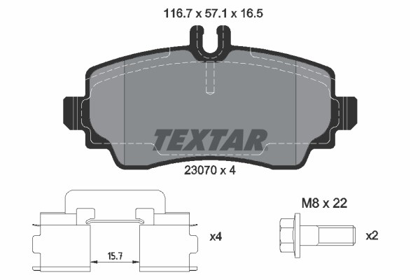 Mercedes A-Class W168 Ön Fren Balatası TEXTAR