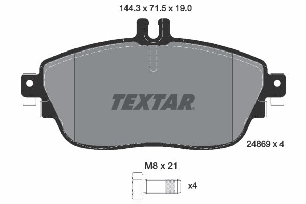 Mercedes W176 W246 C117 X117 X156 Ön Fren Balatası TEXTAR