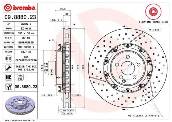 Mercedes-Benz Ön Fren Diski Floating BREMBO