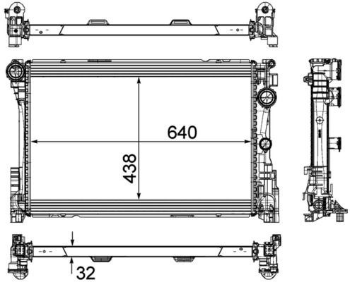 Mercedes W204 S204 C204 C218 W212 C207 R172 Motor Su Radyatörü MAHLE
