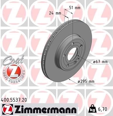 Mercedes W177 V177 W247 C118 X118 Ön Fren Diski ZIMMERMANN