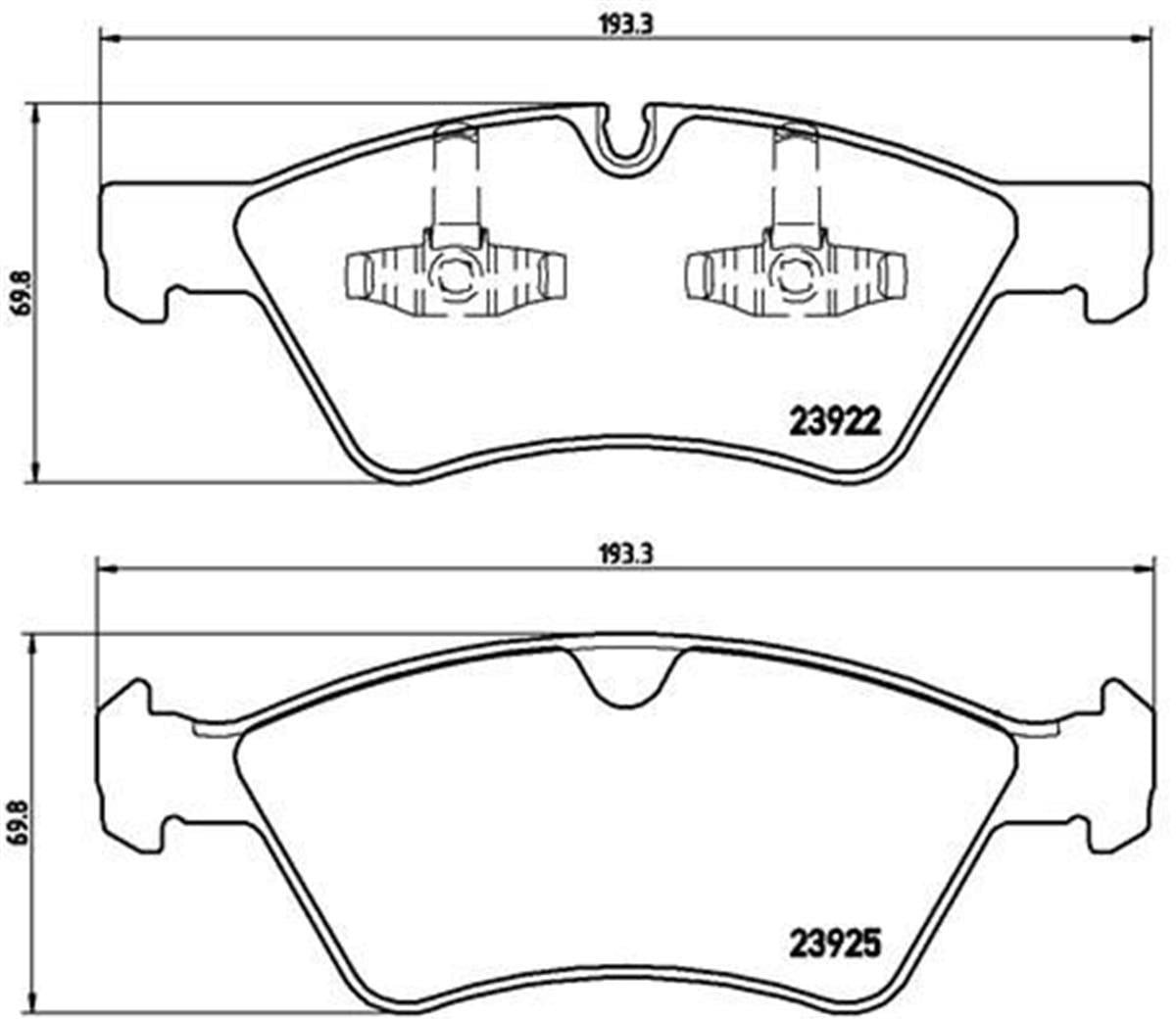 Mercedes W164 W251 Ön Fren Balatası Brembo 1644200820