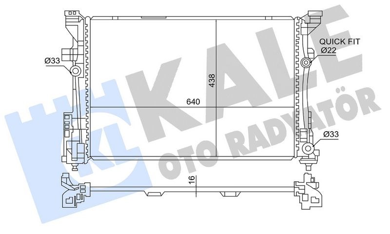 Mercedes W176 W246 C117 X117 X156 Motor Su Radyatörü KALE-RADYATOR