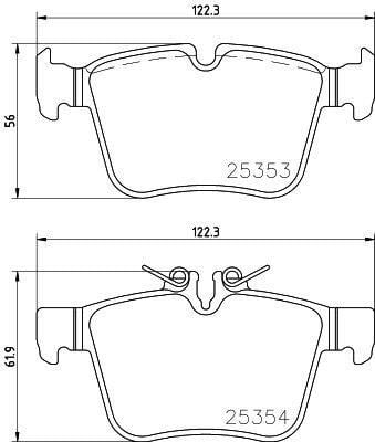 Mercedes C-Class W205 Arka Fren Balatası BREMBO