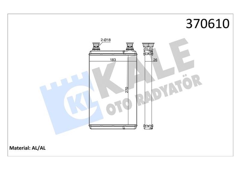 Mercedes S-Class W221 Kalorifer Radyatörü KALE-RADYATOR