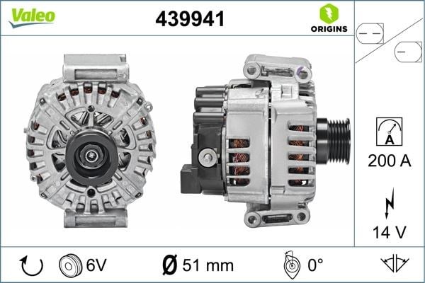 Mercedes Alternatör 14V 200A VALEO