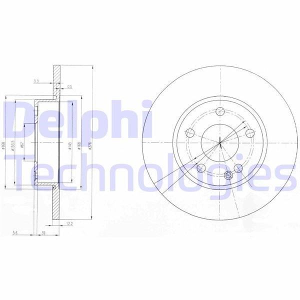 Mercedes A-Class W169 Ön Fren Diski DELPHI
