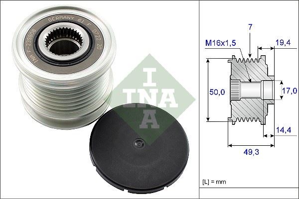 Mercedes W203 W204 W205 W211 W212 Alternatör Kasnağı INA