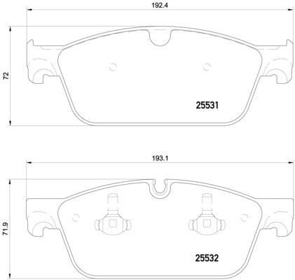 Mercedes W166 GLE Ön Fren Balatası BREMBO