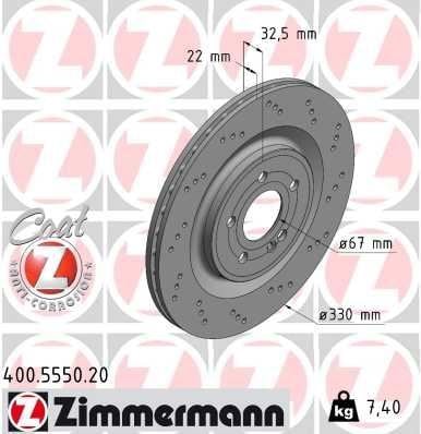 Mercedes W177 V177 C118 H247 Arka Fren Diski 4-matic ZIMMERMANN