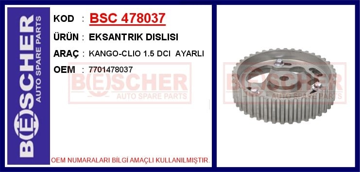 Mercedes OM607 Eksantrik Dişlisi Ayarlı BESCHER