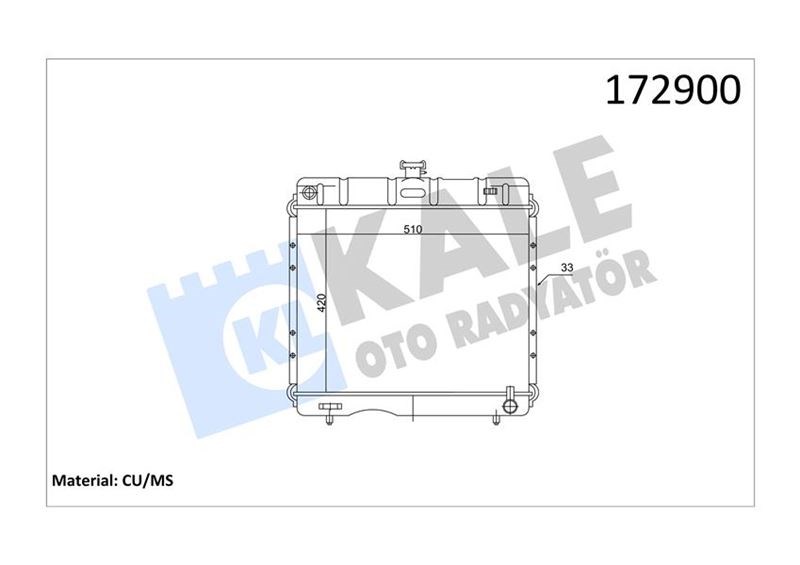 Mercedes W115 Radyatör 200 200D 230.4 2 Sıra KALE-RADYATOR