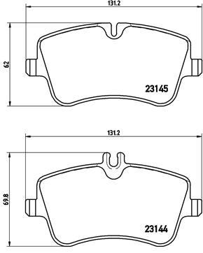 Mercedes W202 W203 C209 R171 Ön Fren Balatası BREMBO