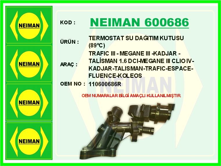Mercedes W205 W447 Renault Trafic Megane Kadjar Talisman 1.6 dCi Soğutma... BESCHER