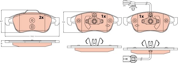 Mercedes-Benz Citan Ön Disk Balata TRW