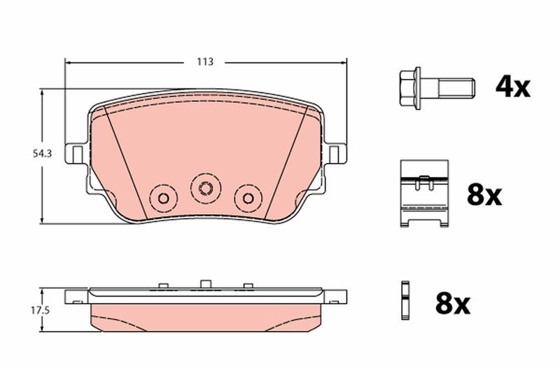 Mercedes W177 Arka Fren Balatası TRW