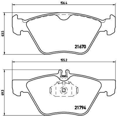 Mercedes W210 W211 C208 Ön Fren Balatası BREMBO