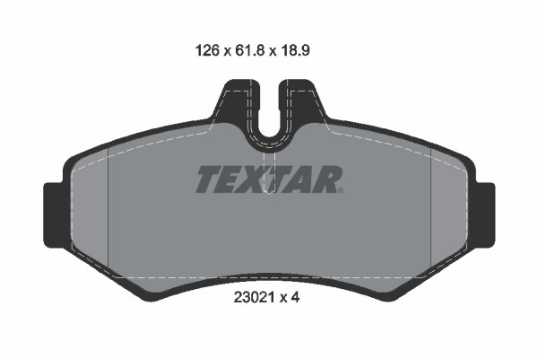 Mercedes W463 B901>B904 VW LT 28-35-46 Arka Fren Balatası TEXTAR