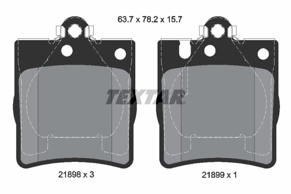 Mercedes W203 CL203 C209 W210 R171 Arka Fren Balatası TEXTAR