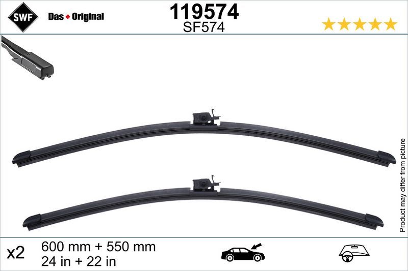 Mercedes W213 S213 C238 A238 C257 Silecek Süpürgesi Takımı 600mm / 550mm VALEO