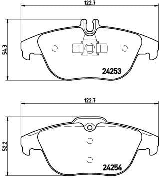 Mercedes W204 X204 C207 Arka Fren Balatası BREMBO