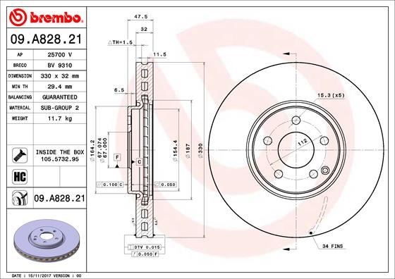 Mercedes E-Class W211 Ön Fren Diski 4-Matic BREMBO