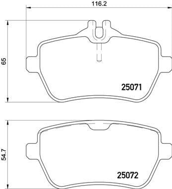 Mercedes W222 C217 C117 R231 Arka Fren Balatası BREMBO