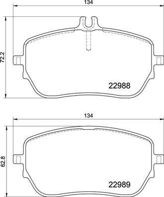 Mercedes W177 V177 W247 C118 X118 H247 Ön Fren Balatası BREMBO