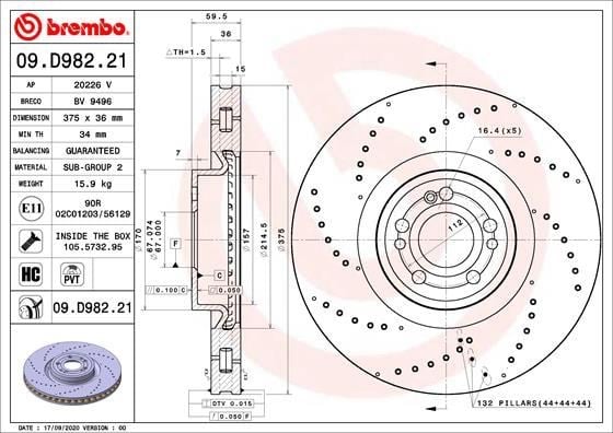 Mercedes-Benz Ön Fren Diski UV Kaplamalı BREMBO