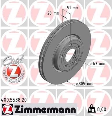 Mercedes W177 V177 W247 C118 X118 H247 X247 Ön Fren Diski ZIMMERMANN
